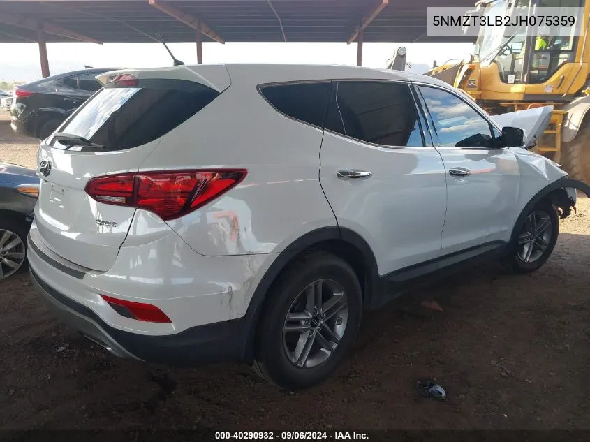 2018 Hyundai Santa Fe Sport 2.4L VIN: 5NMZT3LB2JH075359 Lot: 40290932