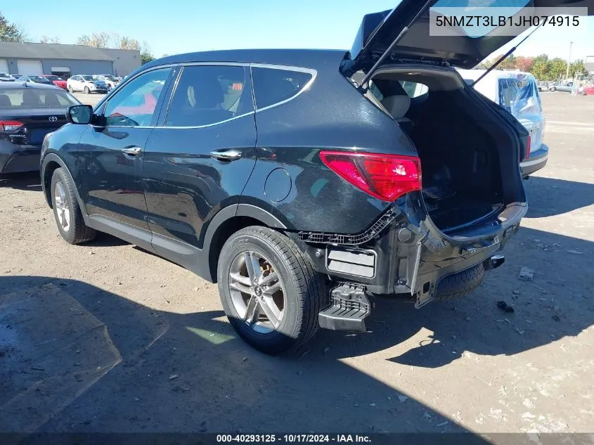 5NMZT3LB1JH074915 2018 Hyundai Santa Fe Sport 2.4L