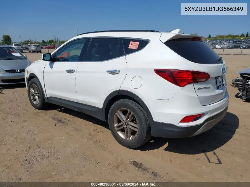 2018 Hyundai Santa Fe Sport 2.4L VIN: 5XYZU3LB1JG566349 Lot: 40296631