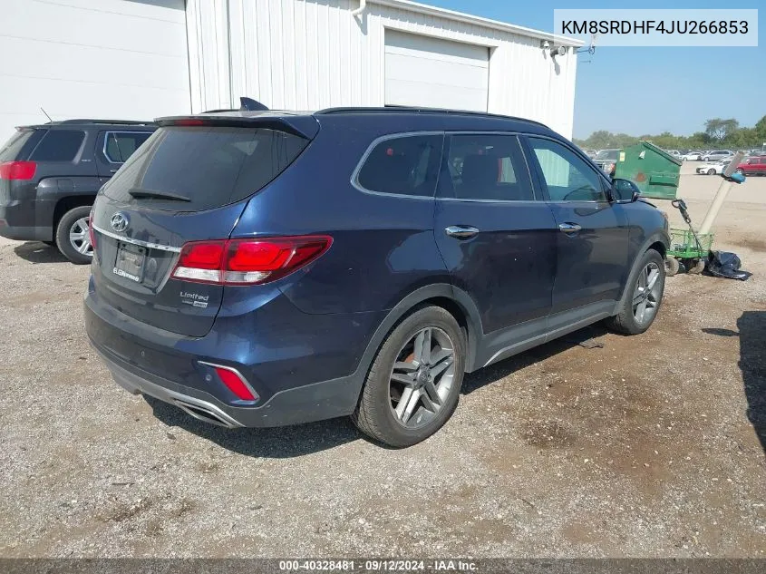 KM8SRDHF4JU266853 2018 Hyundai Santa Fe Se/Limited