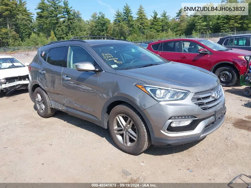 2018 Hyundai Santa Fe Sport 2.4L VIN: 5NMZUDLB4JH063832 Lot: 40341875