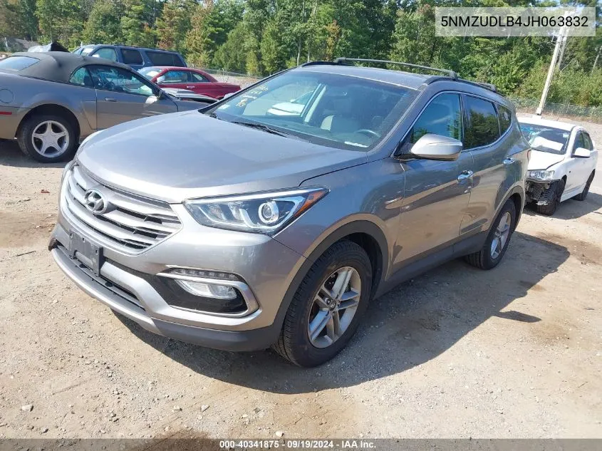 2018 Hyundai Santa Fe Sport 2.4L VIN: 5NMZUDLB4JH063832 Lot: 40341875