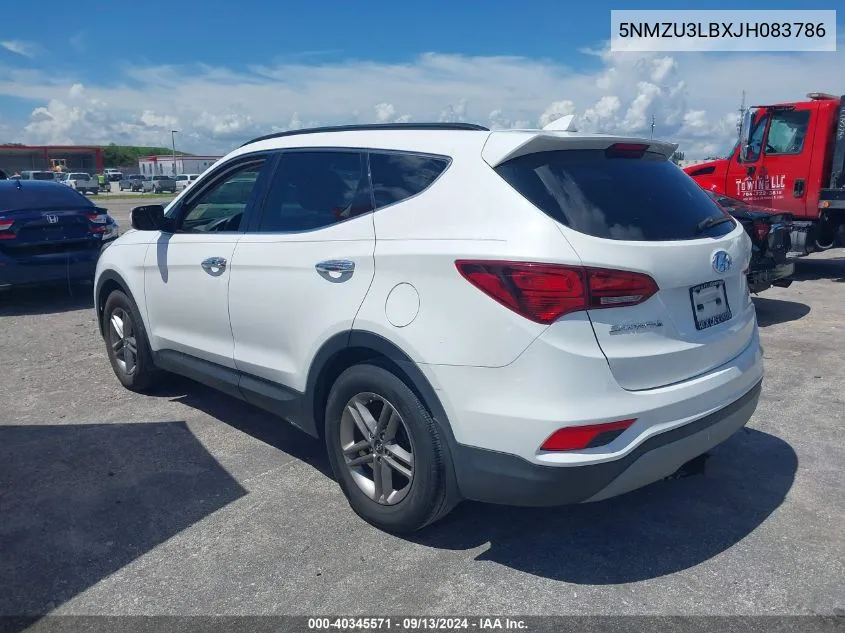 2018 Hyundai Santa Fe Sport 2.4L VIN: 5NMZU3LBXJH083786 Lot: 40345571