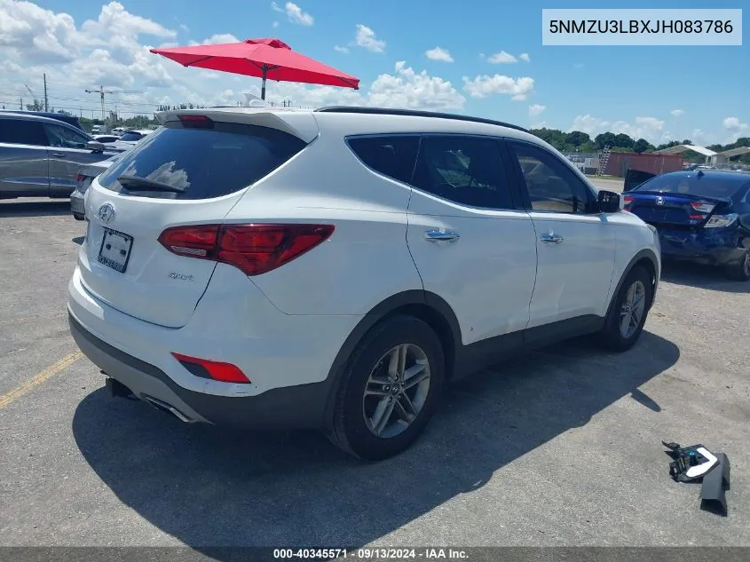 2018 Hyundai Santa Fe Sport 2.4L VIN: 5NMZU3LBXJH083786 Lot: 40345571