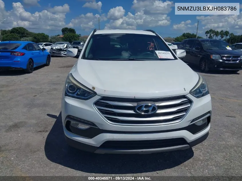 5NMZU3LBXJH083786 2018 Hyundai Santa Fe Sport 2.4L