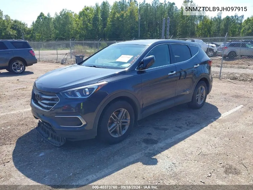 2018 Hyundai Santa Fe Sport 2.4L VIN: 5NMZTDLB9JH097915 Lot: 40373760