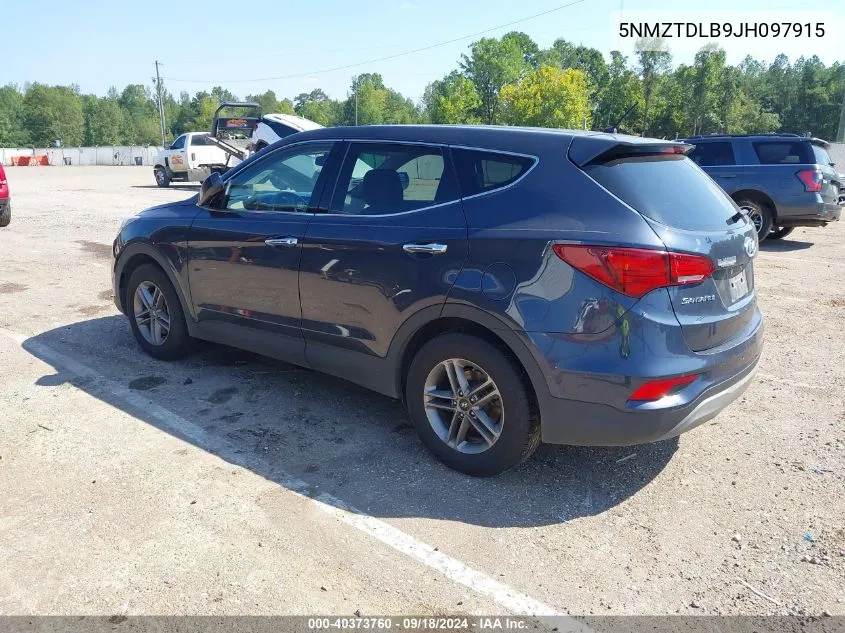 2018 Hyundai Santa Fe Sport 2.4L VIN: 5NMZTDLB9JH097915 Lot: 40373760