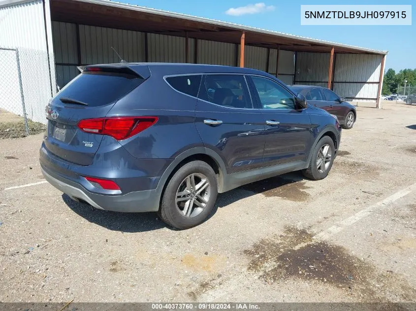 2018 Hyundai Santa Fe Sport 2.4L VIN: 5NMZTDLB9JH097915 Lot: 40373760