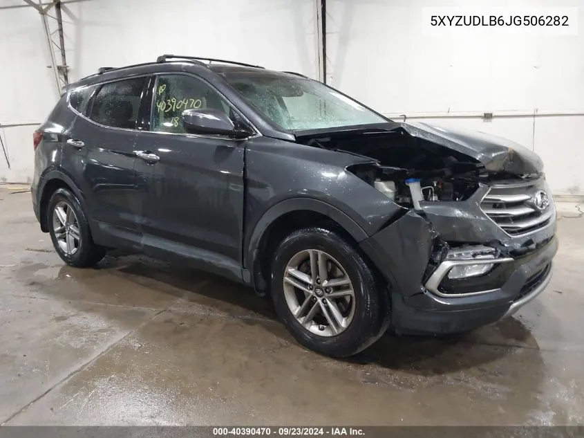 2018 Hyundai Santa Fe Sport 2.4L VIN: 5XYZUDLB6JG506282 Lot: 40390470