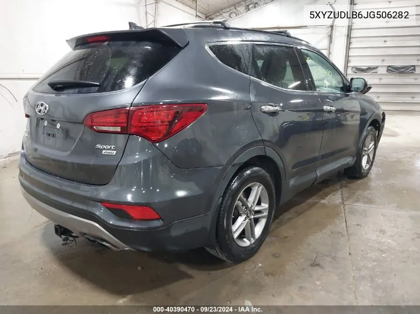 2018 Hyundai Santa Fe Sport 2.4L VIN: 5XYZUDLB6JG506282 Lot: 40390470