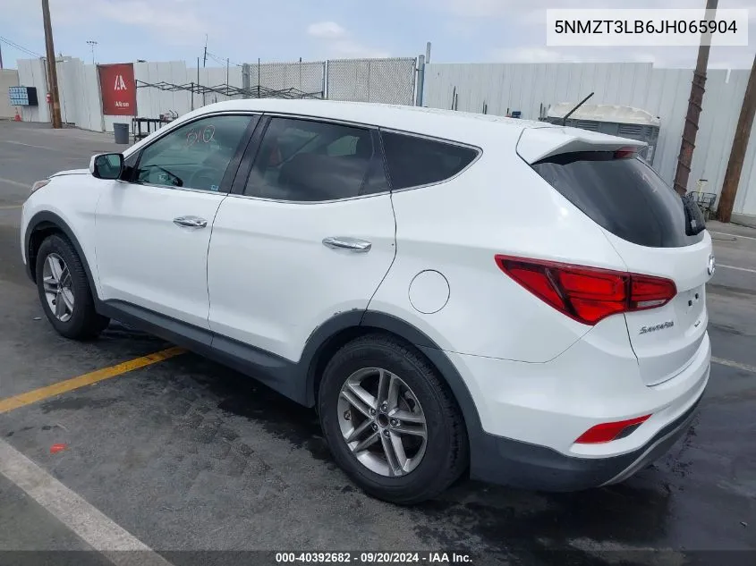 2018 Hyundai Santa Fe Sport 2.4L VIN: 5NMZT3LB6JH065904 Lot: 40392682