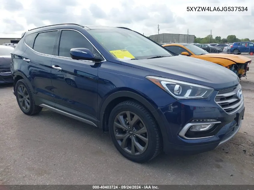 2018 Hyundai Santa Fe Sport VIN: 5XYZW4LA6JG537534 Lot: 40403724