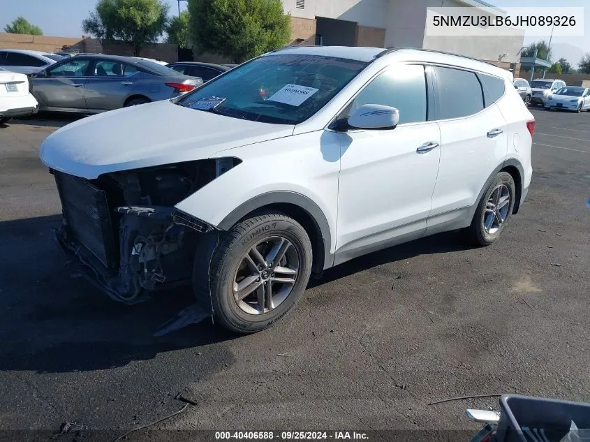 5NMZU3LB6JH089326 2018 Hyundai Santa Fe Sport 2.4L