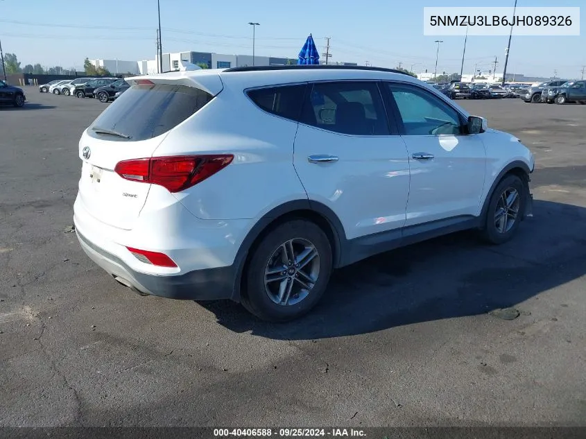 2018 Hyundai Santa Fe Sport 2.4L VIN: 5NMZU3LB6JH089326 Lot: 40406588