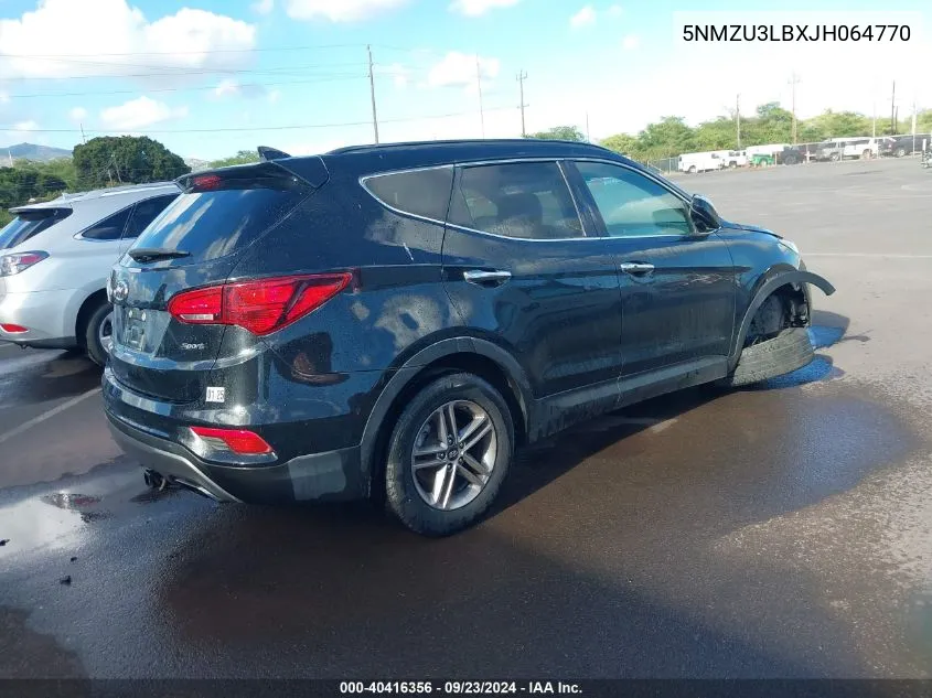 2018 Hyundai Santa Fe Sport 2.4L VIN: 5NMZU3LBXJH064770 Lot: 40416356