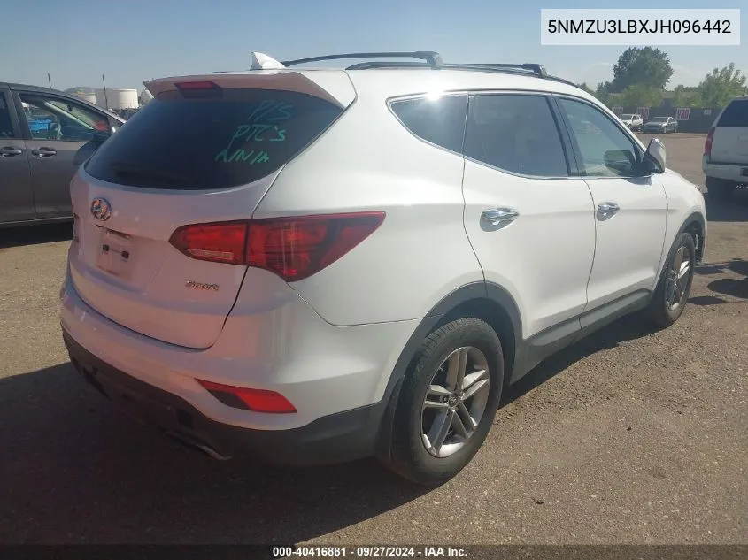 2018 Hyundai Santa Fe Sport 2.4L VIN: 5NMZU3LBXJH096442 Lot: 40416881