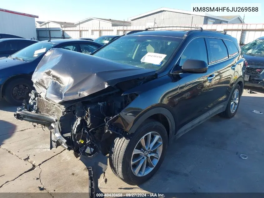 2018 Hyundai Santa Fe Se VIN: KM8SM4HF6JU269588 Lot: 40430458