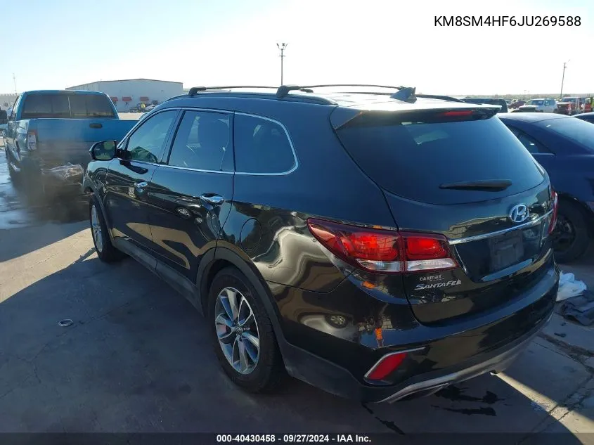 KM8SM4HF6JU269588 2018 Hyundai Santa Fe Se