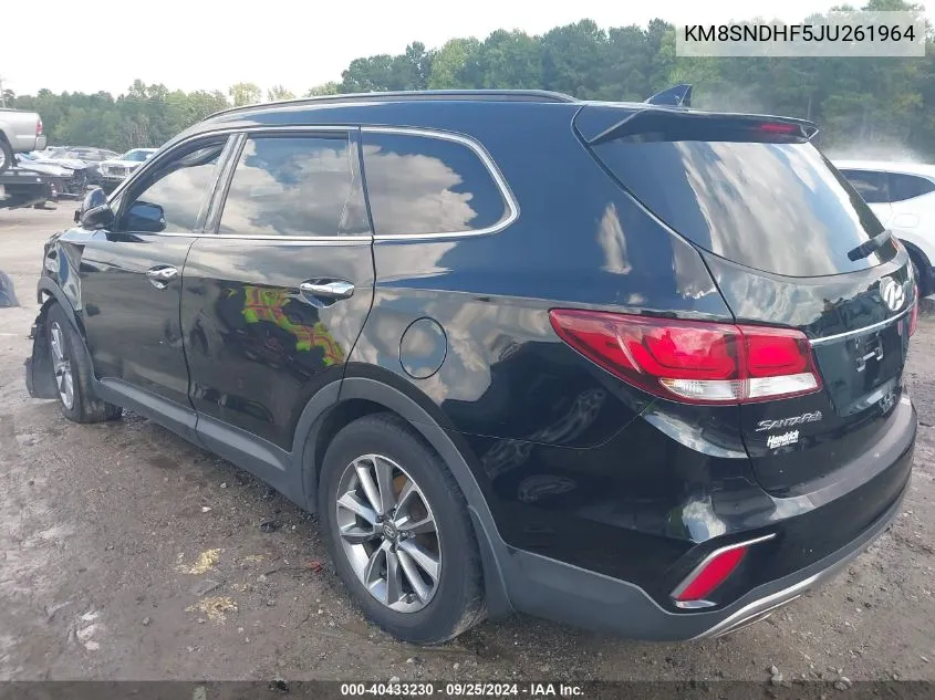 KM8SNDHF5JU261964 2018 Hyundai Santa Fe Se