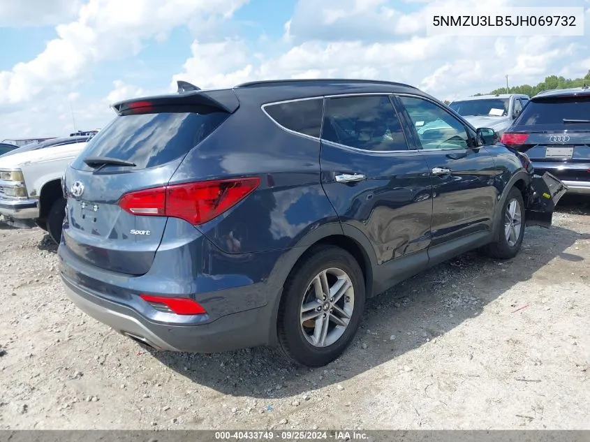 2018 Hyundai Santa Fe Sport 2.4L VIN: 5NMZU3LB5JH069732 Lot: 40433749