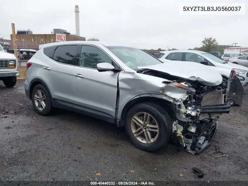 2018 Hyundai Santa Fe Sport 2.4L VIN: 5XYZT3LB3JG560037 Lot: 40440232