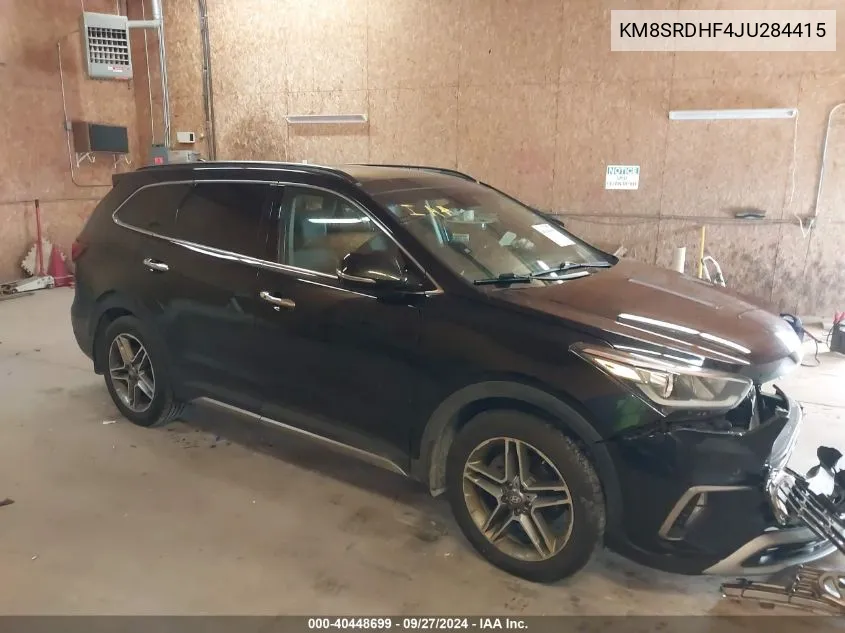 KM8SRDHF4JU284415 2018 Hyundai Santa Fe Se/Limited