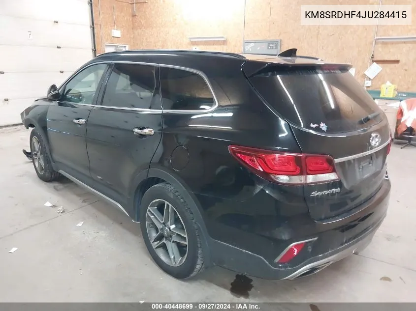 KM8SRDHF4JU284415 2018 Hyundai Santa Fe Se/Limited