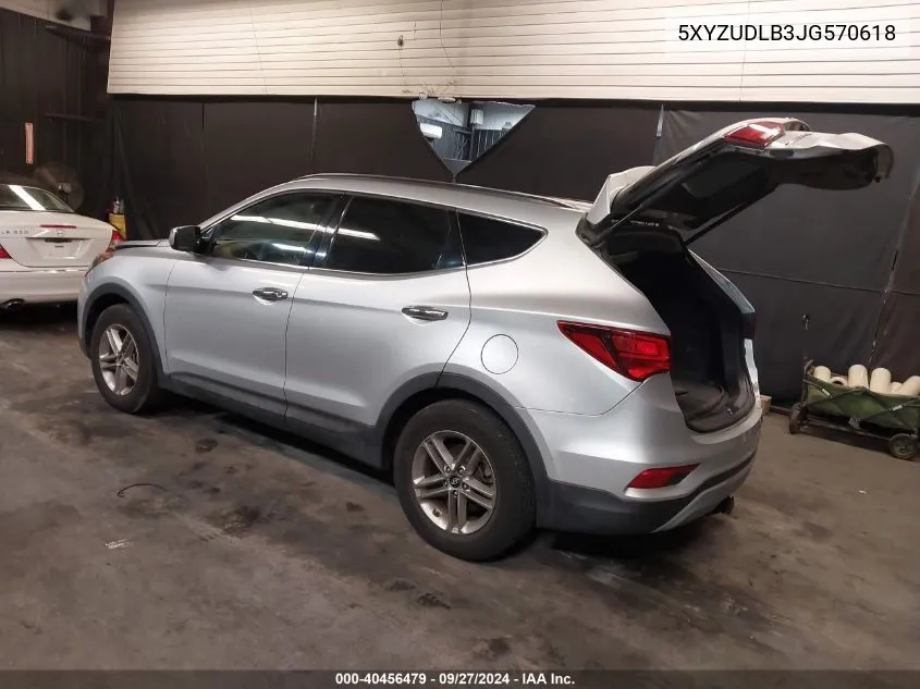 5XYZUDLB3JG570618 2018 Hyundai Santa Fe Sport 2.4L