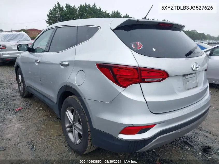 2018 Hyundai Santa Fe Sport VIN: 5XYZTDLB3JG527626 Lot: 40463650