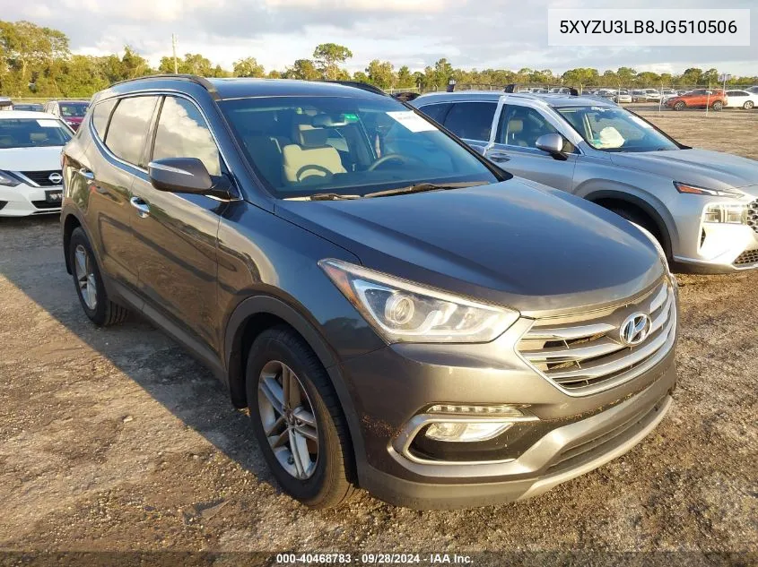 5XYZU3LB8JG510506 2018 Hyundai Santa Fe Sport 2.4L