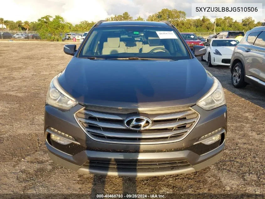 5XYZU3LB8JG510506 2018 Hyundai Santa Fe Sport 2.4L