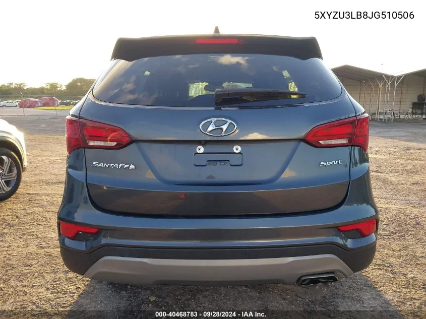 2018 Hyundai Santa Fe Sport 2.4L VIN: 5XYZU3LB8JG510506 Lot: 40468783