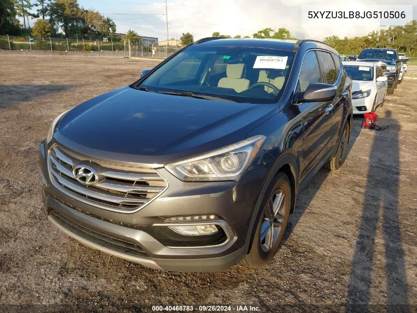 5XYZU3LB8JG510506 2018 Hyundai Santa Fe Sport 2.4L