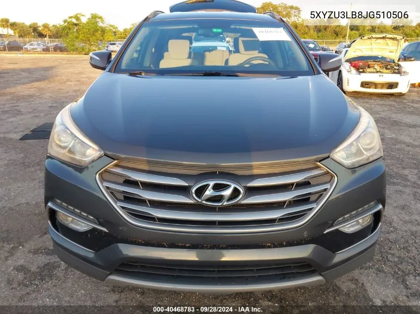 5XYZU3LB8JG510506 2018 Hyundai Santa Fe Sport 2.4L