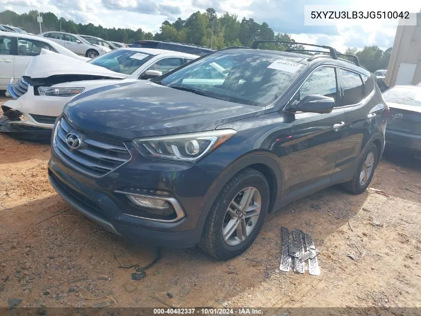 5XYZU3LB3JG510042 2018 Hyundai Santa Fe Sport 2.4L