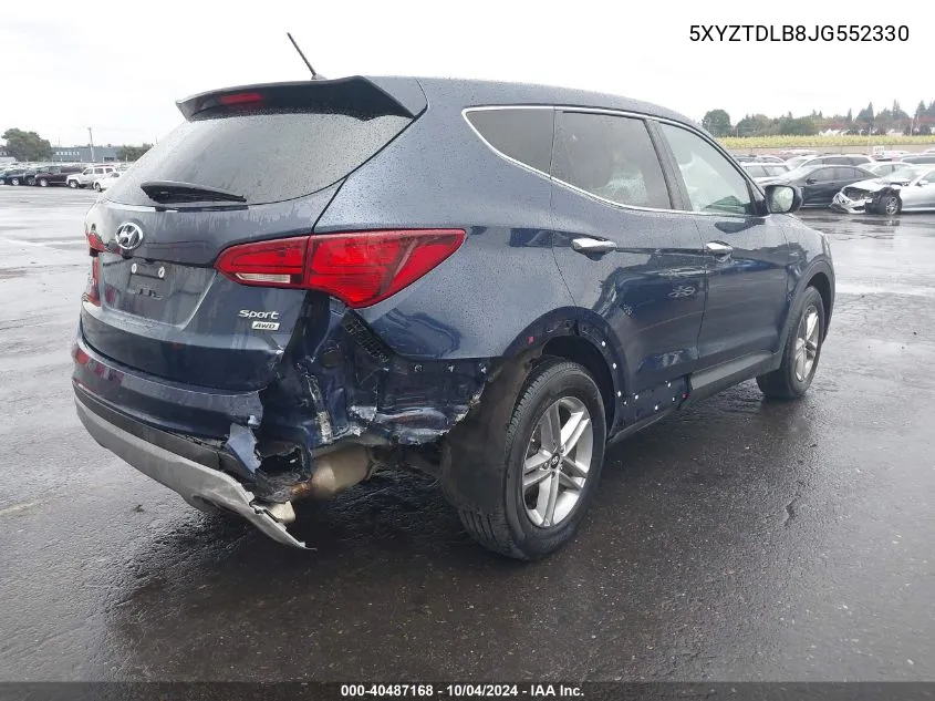 5XYZTDLB8JG552330 2018 Hyundai Santa Fe Sport 2.4L