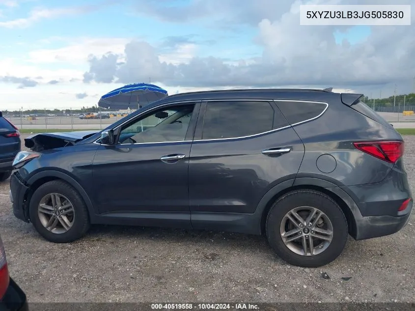 5XYZU3LB3JG505830 2018 Hyundai Santa Fe Sport 2.4L