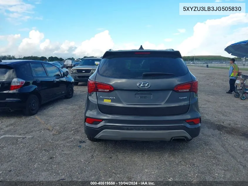 5XYZU3LB3JG505830 2018 Hyundai Santa Fe Sport 2.4L