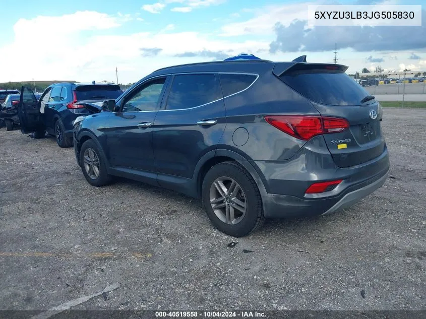 2018 Hyundai Santa Fe Sport 2.4L VIN: 5XYZU3LB3JG505830 Lot: 40519558