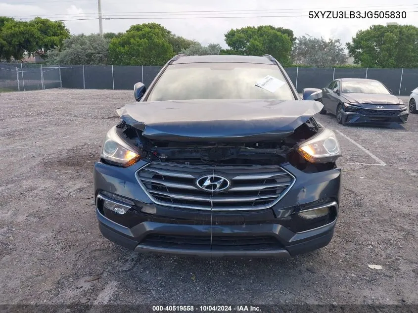 2018 Hyundai Santa Fe Sport 2.4L VIN: 5XYZU3LB3JG505830 Lot: 40519558