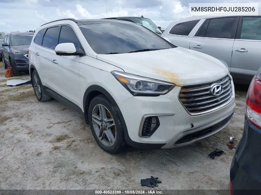 KM8SRDHF0JU285206 2018 Hyundai Santa Fe Se Ultimate