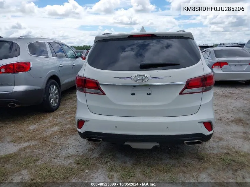 2018 Hyundai Santa Fe Se Ultimate VIN: KM8SRDHF0JU285206 Lot: 40523399