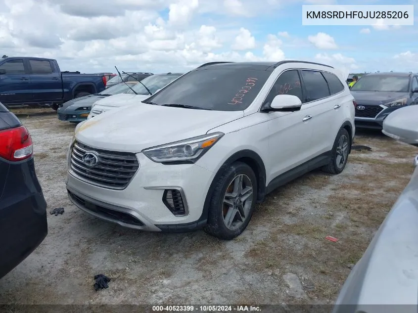 2018 Hyundai Santa Fe Se Ultimate VIN: KM8SRDHF0JU285206 Lot: 40523399