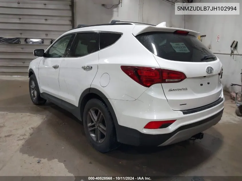 2018 Hyundai Santa Fe Sport 2.4L VIN: 5NMZUDLB7JH102994 Lot: 40528568