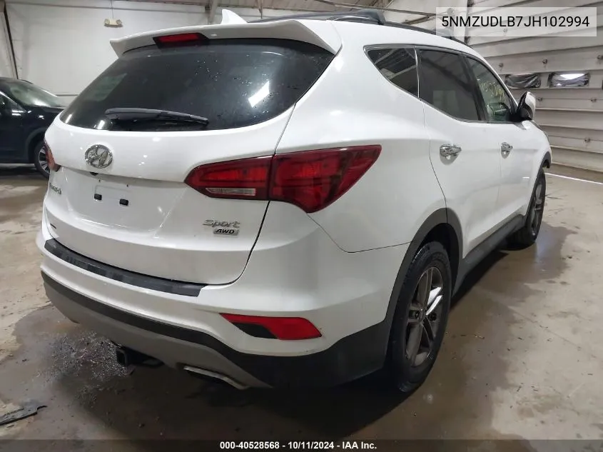 2018 Hyundai Santa Fe Sport 2.4L VIN: 5NMZUDLB7JH102994 Lot: 40528568