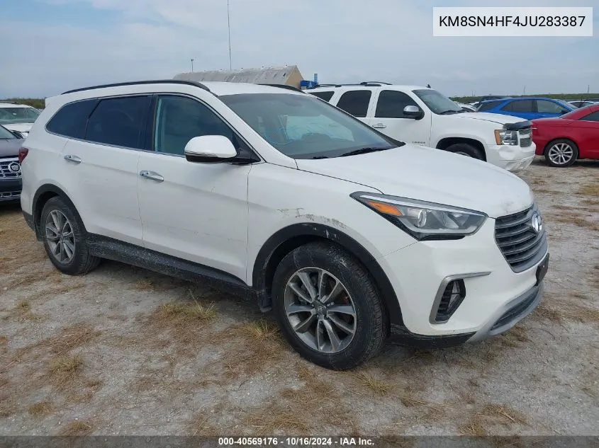 2018 Hyundai Santa Fe Se VIN: KM8SN4HF4JU283387 Lot: 40569176