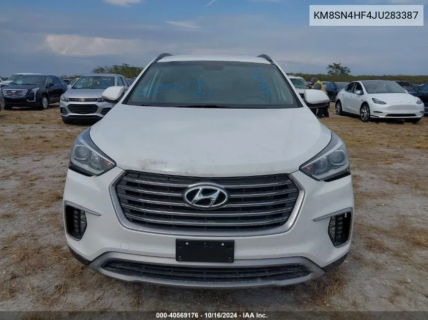 KM8SN4HF4JU283387 2018 Hyundai Santa Fe Se