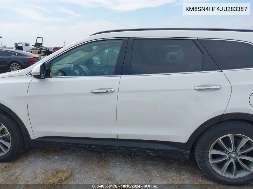 KM8SN4HF4JU283387 2018 Hyundai Santa Fe Se