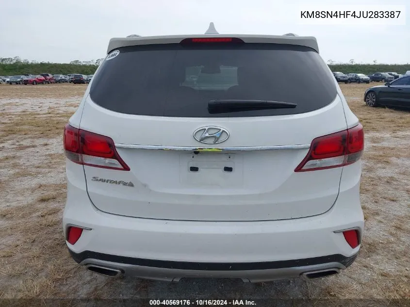 KM8SN4HF4JU283387 2018 Hyundai Santa Fe Se