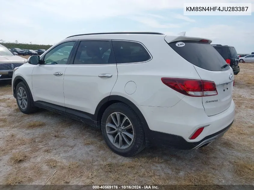 2018 Hyundai Santa Fe Se VIN: KM8SN4HF4JU283387 Lot: 40569176